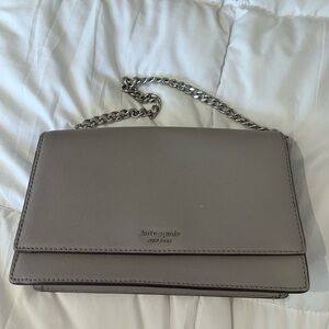 Kate Spade Gray Leather Shoulder Bag